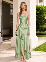 Strapless Prom Dress with Tiered Ruffles 