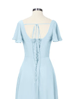 Flutter Sleeves Bridesmaid Dress 