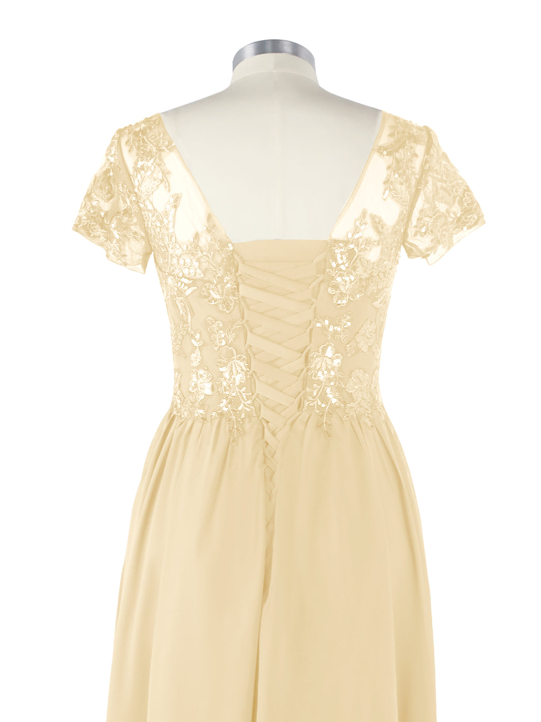 Short Sleeves Chiffon Dress 