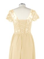 Short Sleeves Chiffon Dress 