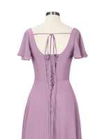 Flutter Sleeves Bridesmaid Dress 