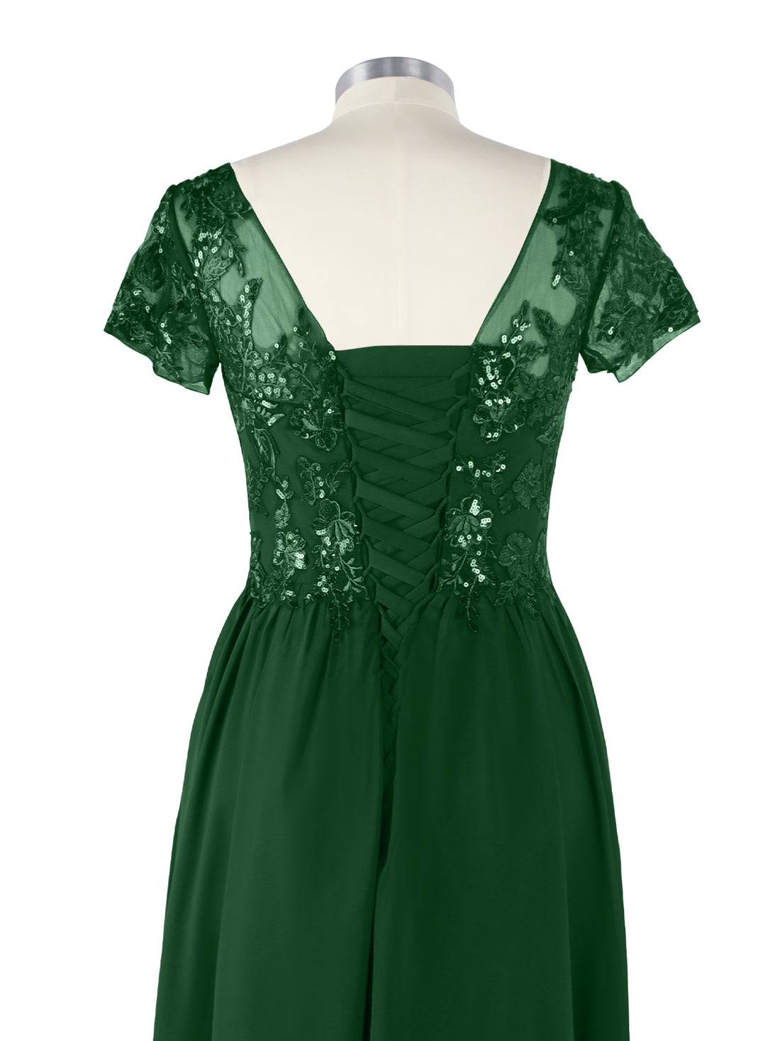 Short Sleeves Chiffon Dress 