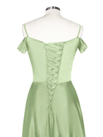 Silk-Like Pleated Prom Dress 