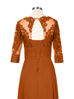 Three Quarter Sleeve Mother Dress 