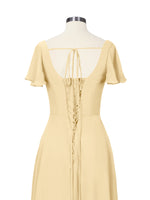 Flutter Sleeves Bridesmaid Dress 