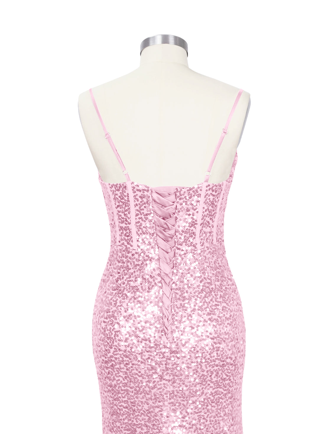 Spaghetti Sheath Prom Dress 