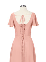 Flutter Sleeves Bridesmaid Dress 