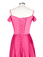Silk-Like Pleated Prom Dress 