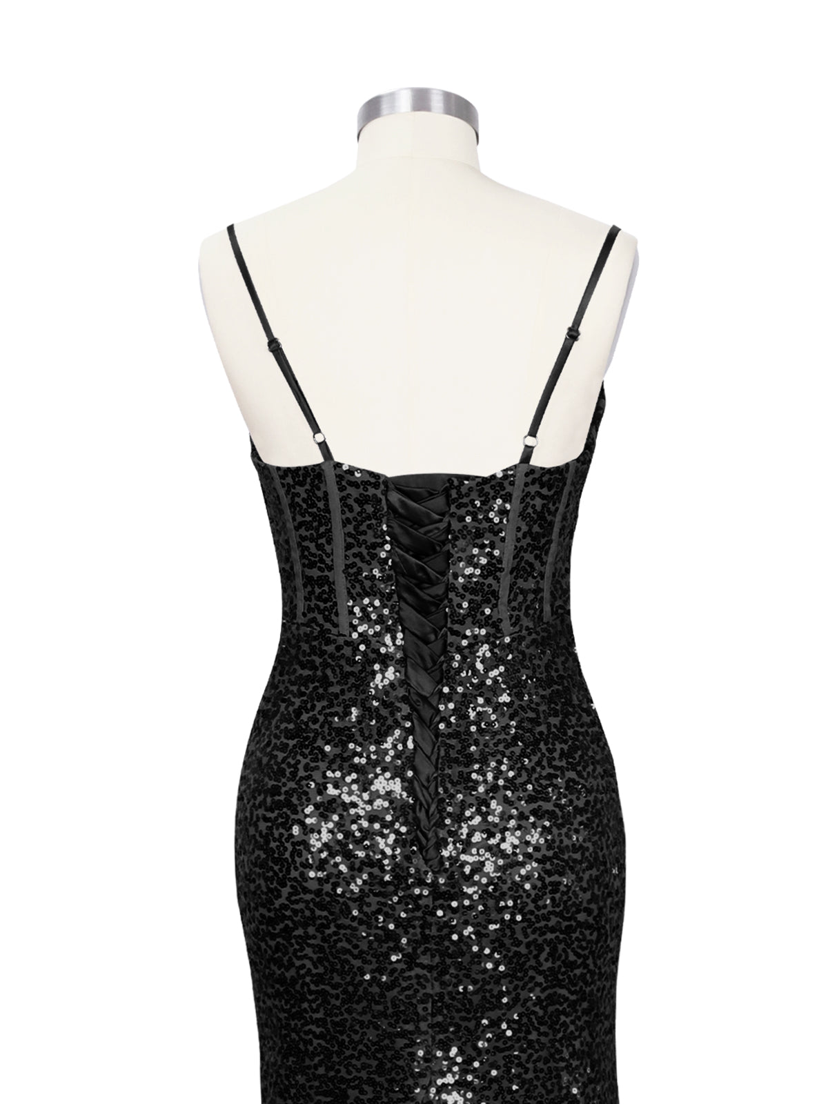 Spaghetti Sheath Prom Dress 