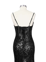 Spaghetti Sheath Prom Dress 