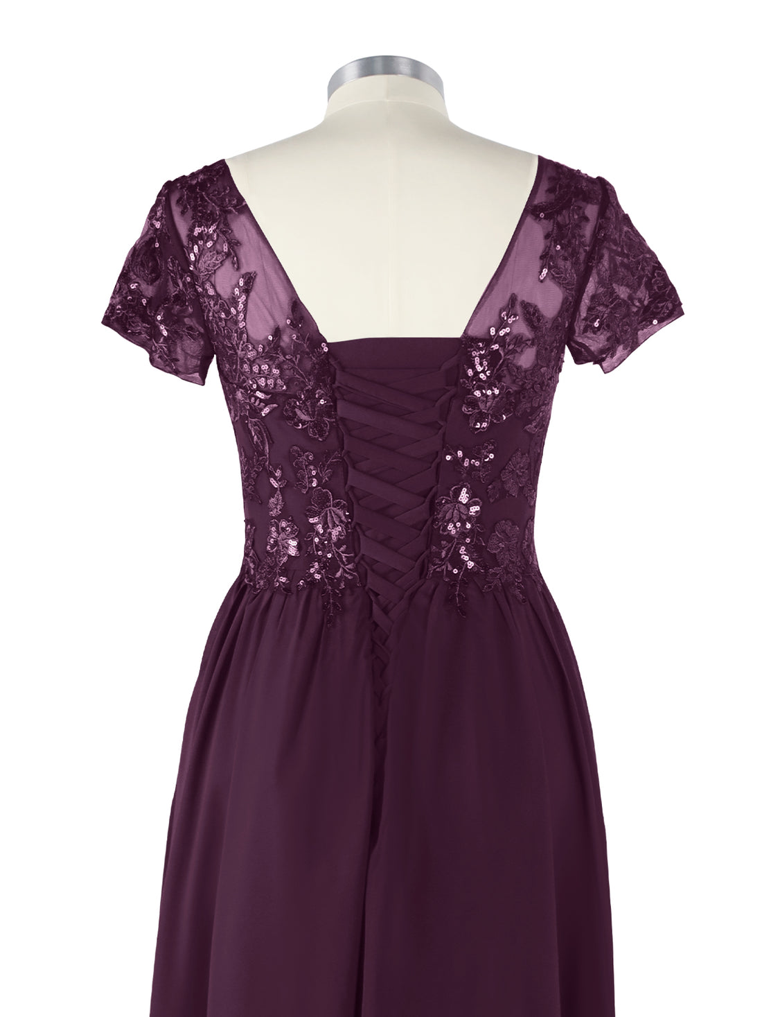 Short Sleeves Chiffon Dress 