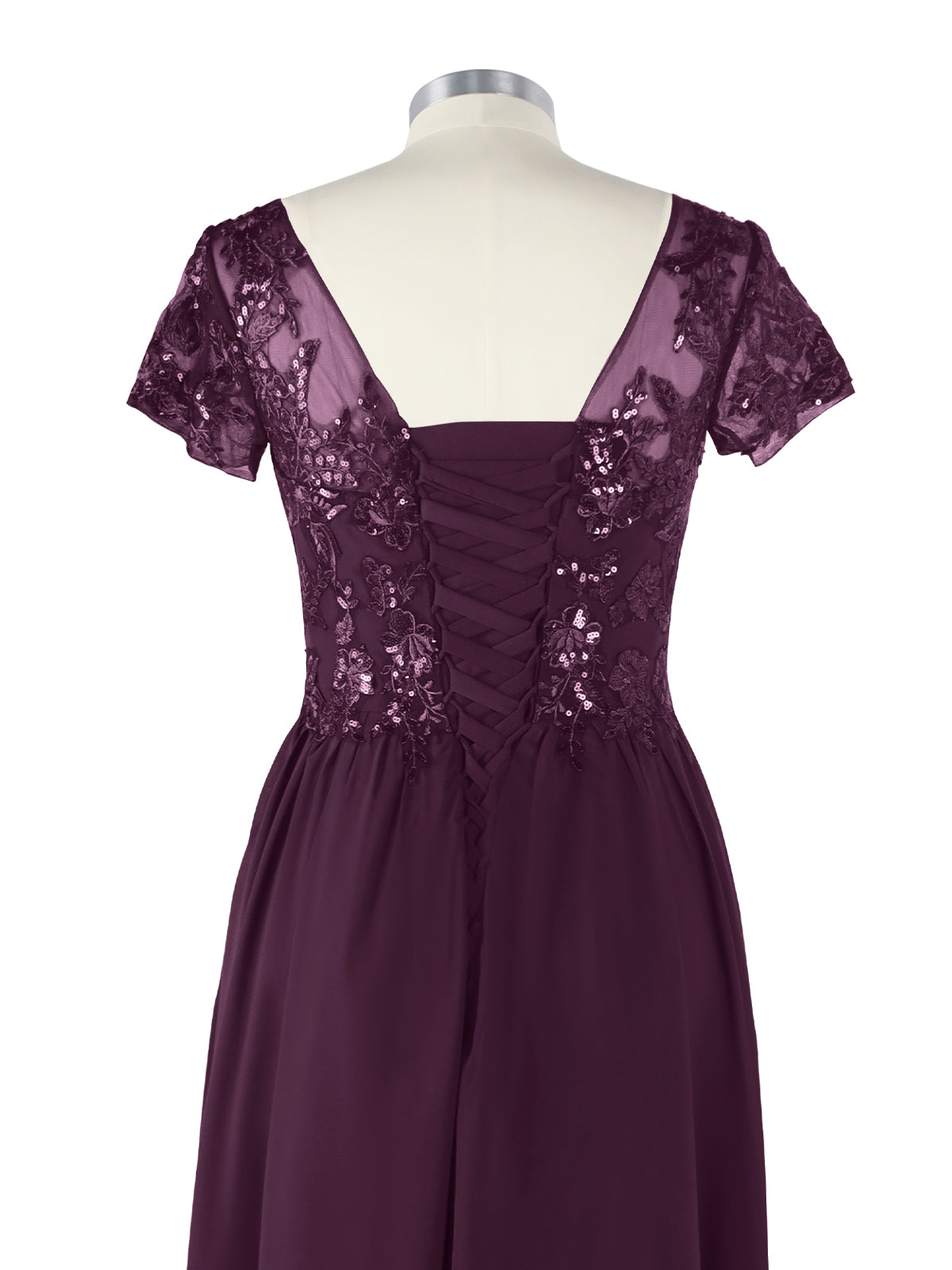 Short Sleeves Chiffon Dress 