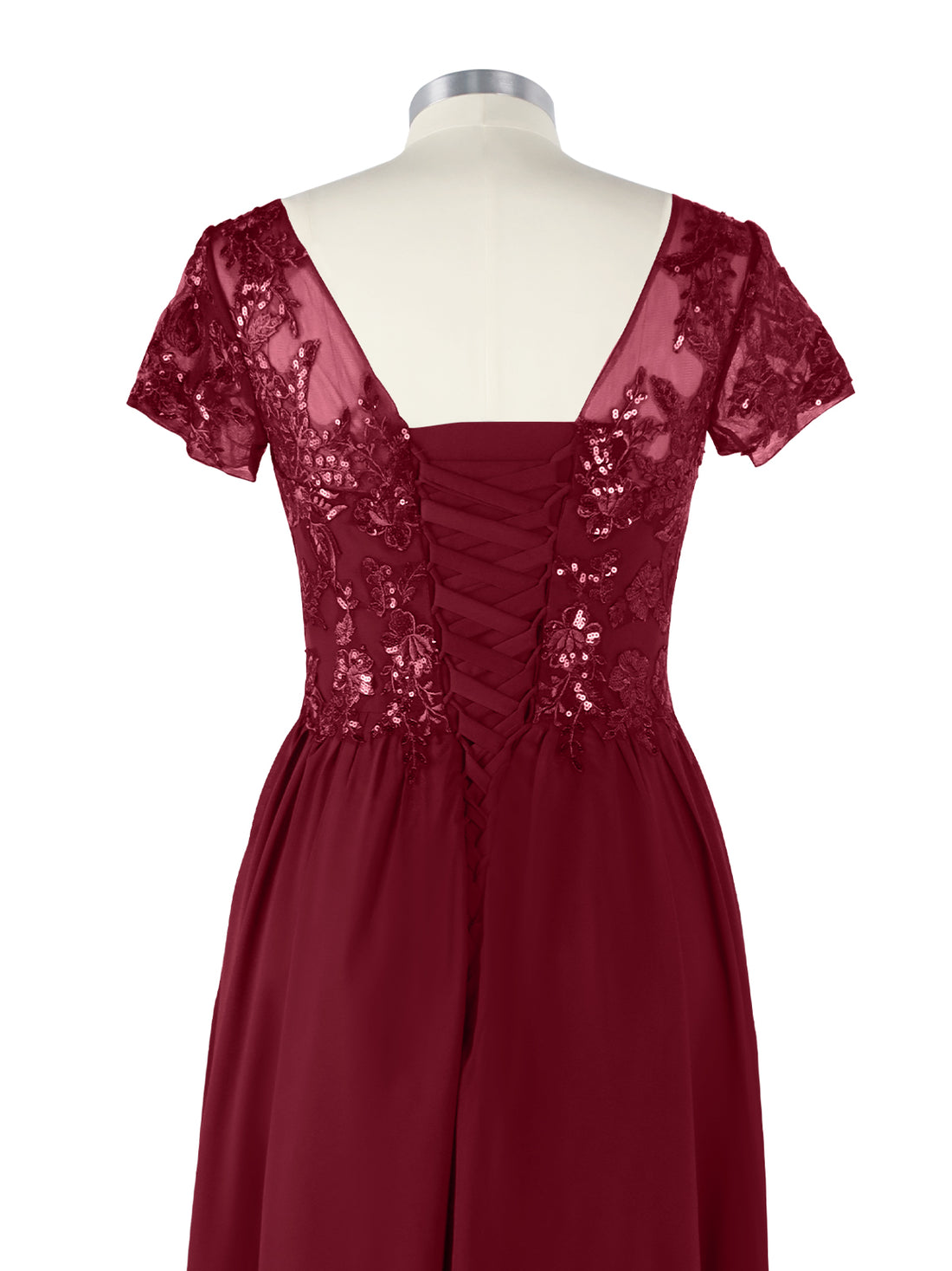 Short Sleeves Chiffon Dress 