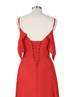 Flowy Spaghetti Bridesmaid Dress 