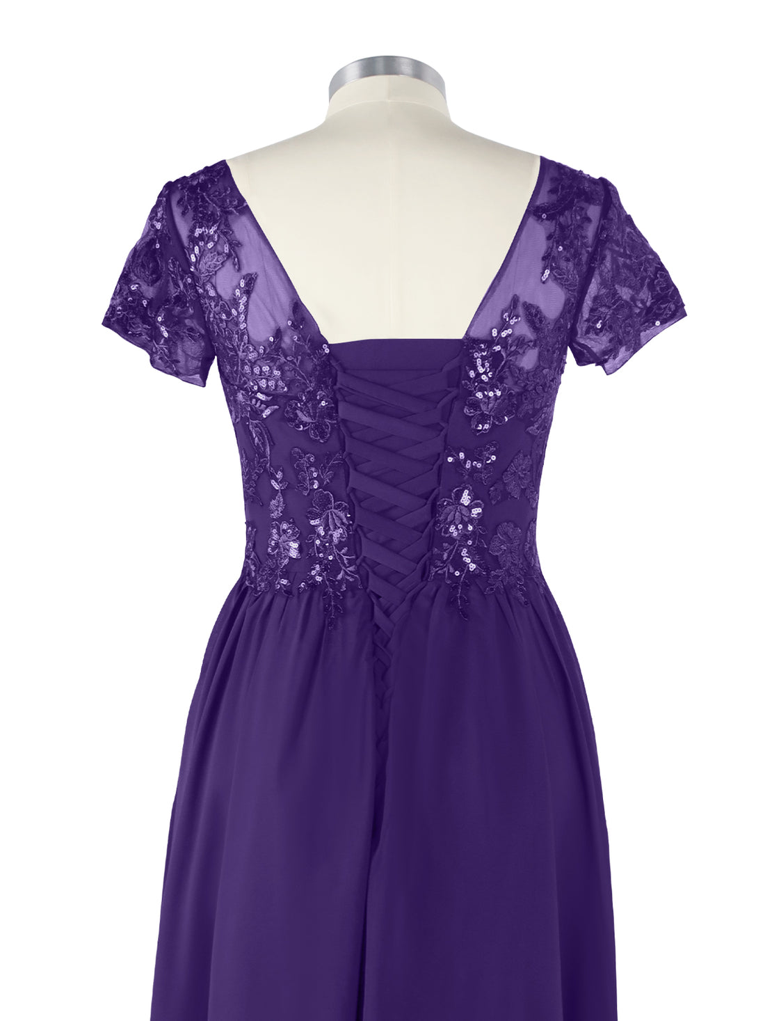 Short Sleeves Chiffon Dress 