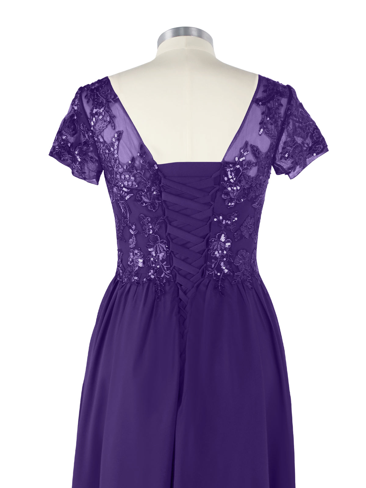 Short Sleeves Chiffon Dress 