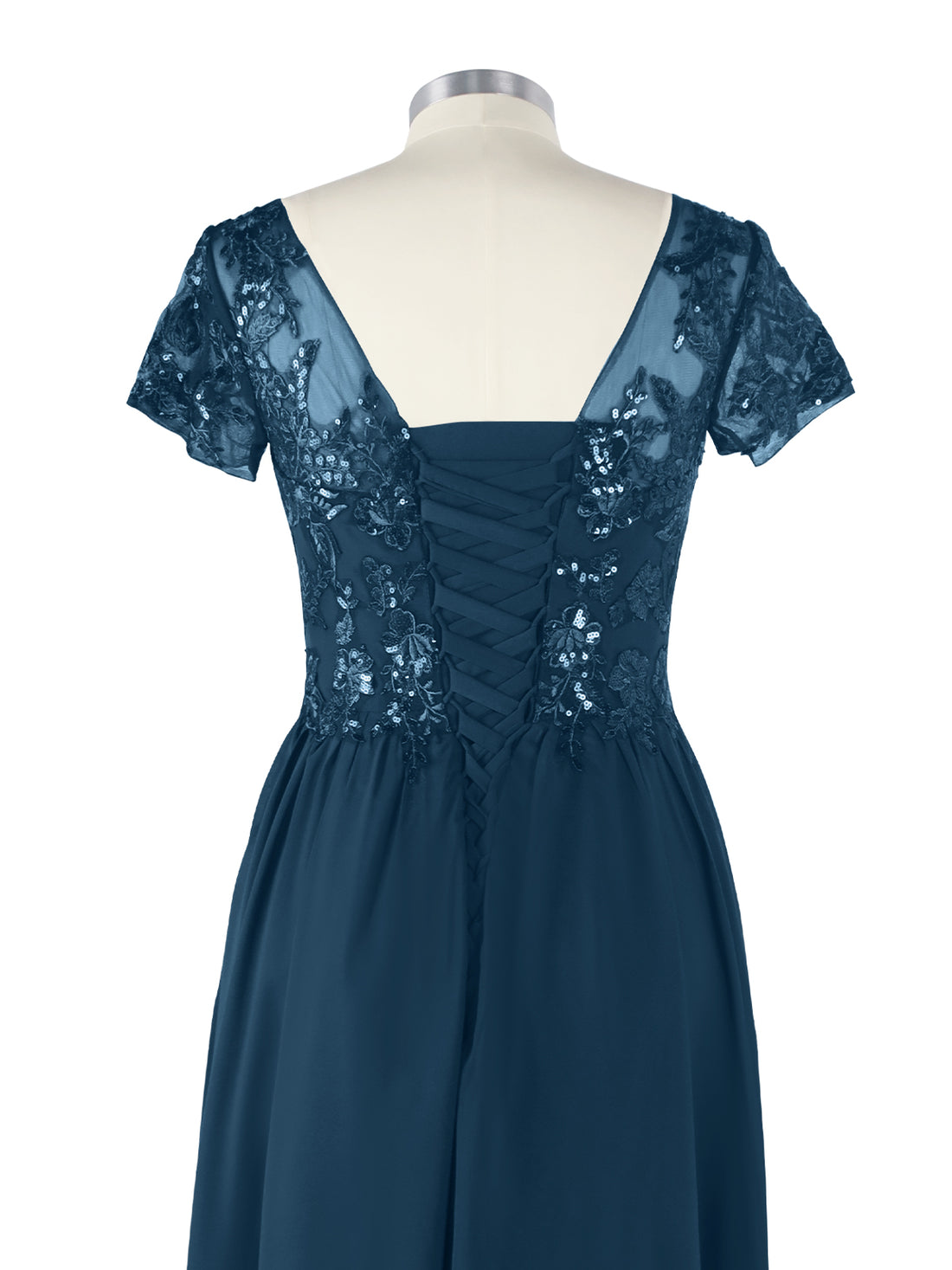 Short Sleeves Chiffon Dress 