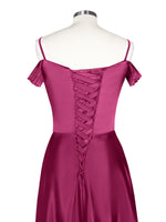 Silk-Like Pleated Prom Dress 