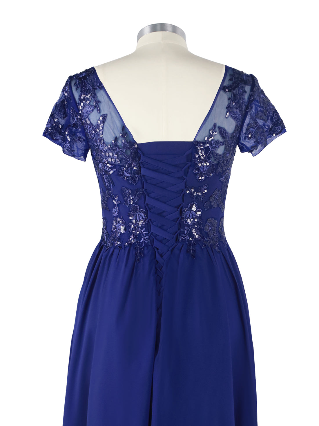 Short Sleeves Chiffon Dress 