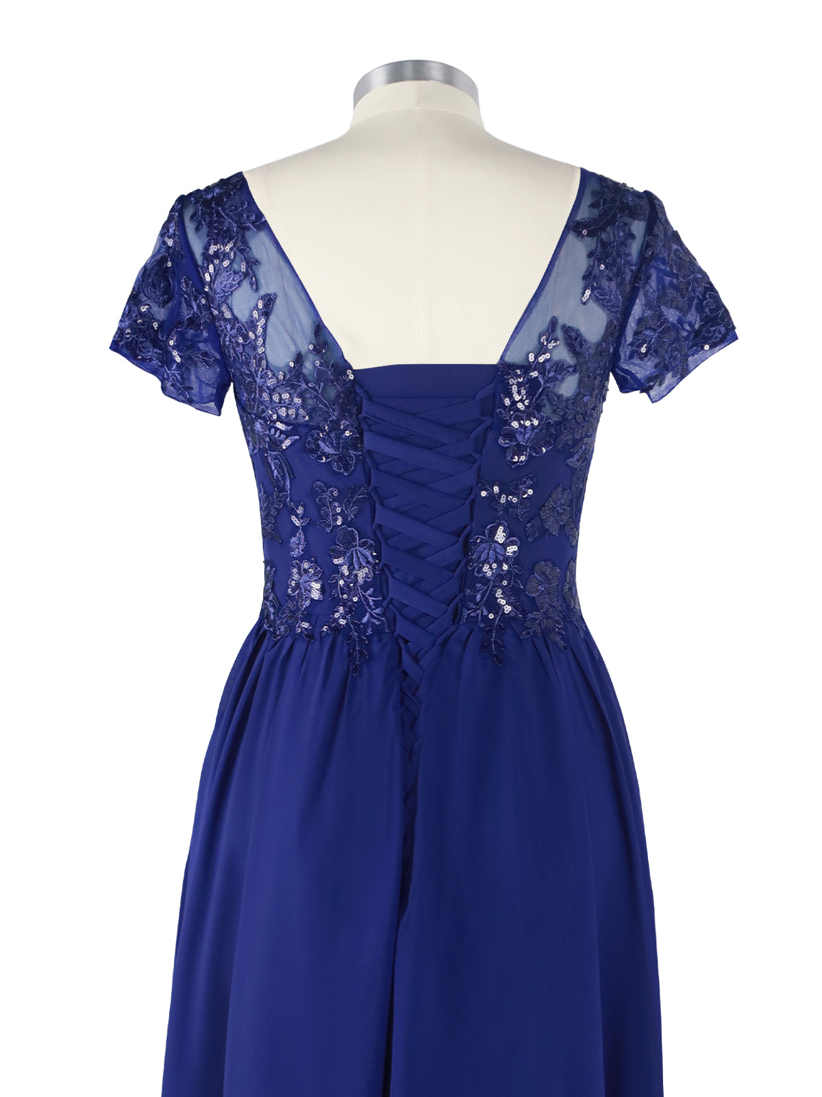 Short Sleeves Chiffon Dress 