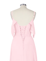 Flowy Spaghetti Bridesmaid Dress 