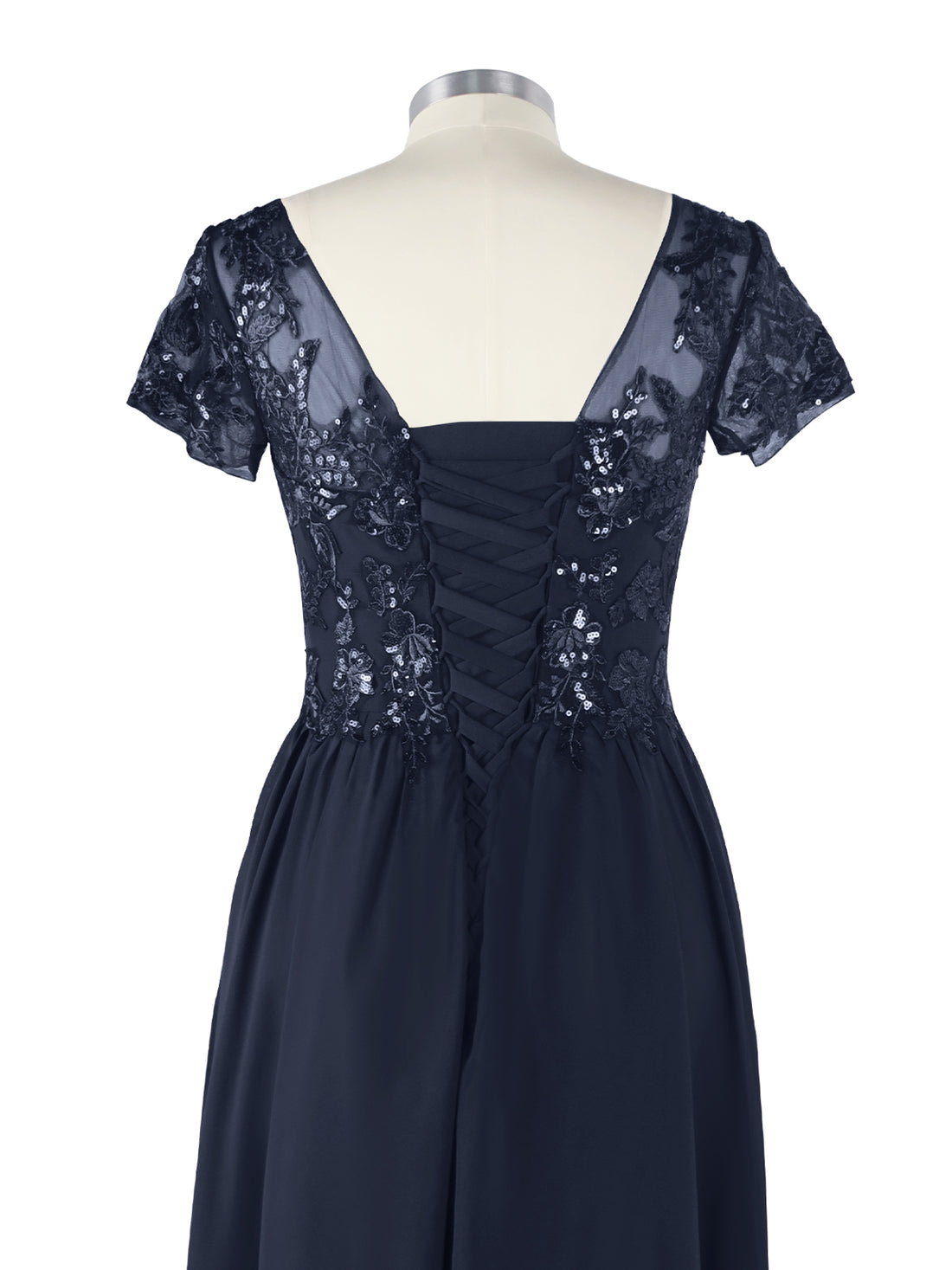 Short Sleeves Chiffon Dress 