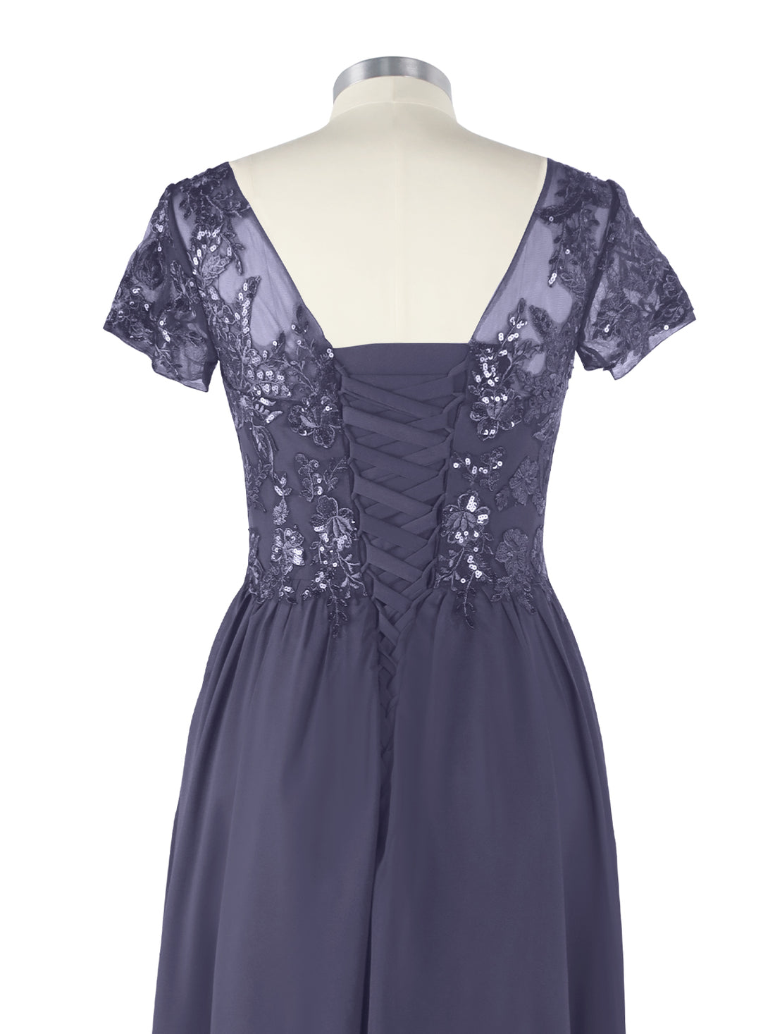 Short Sleeves Chiffon Dress 