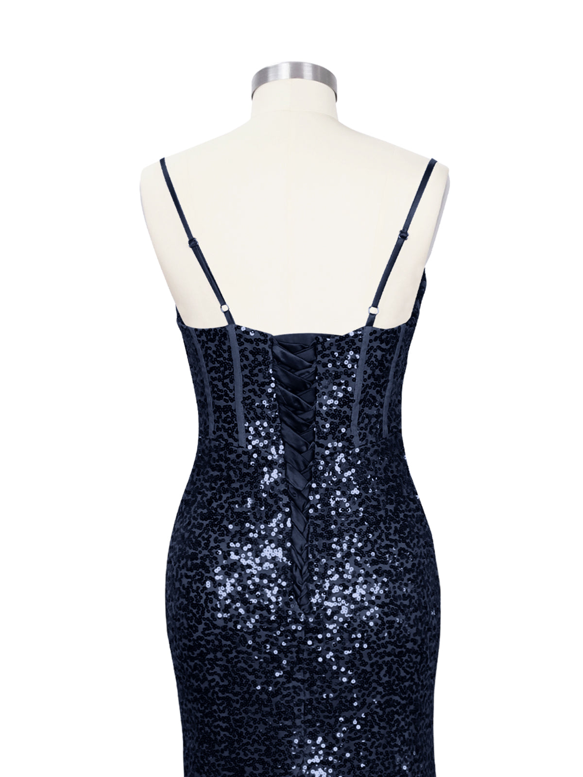 Spaghetti Sheath Prom Dress 