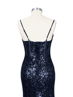 Spaghetti Sheath Prom Dress 