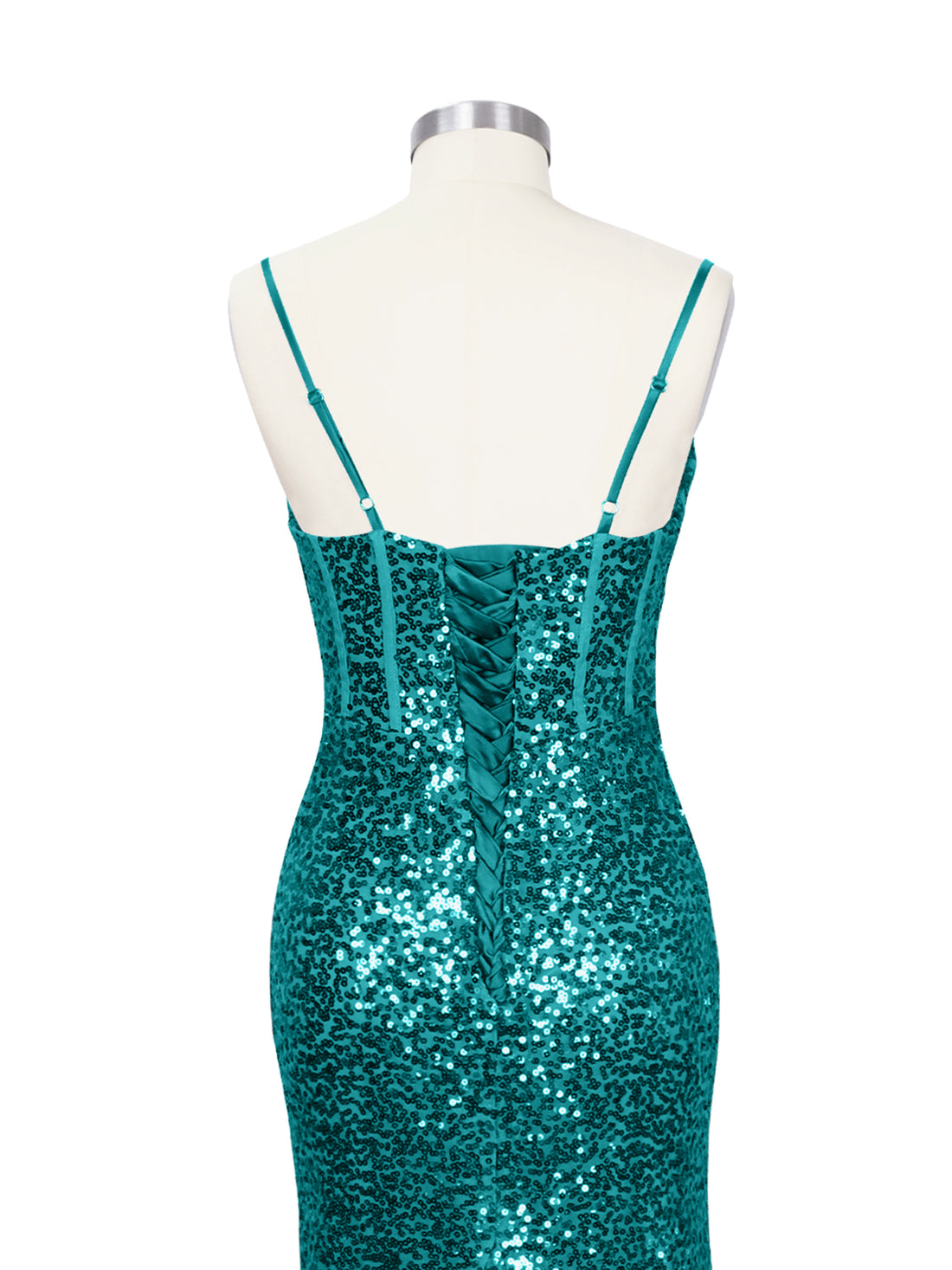 Spaghetti Sheath Prom Dress 
