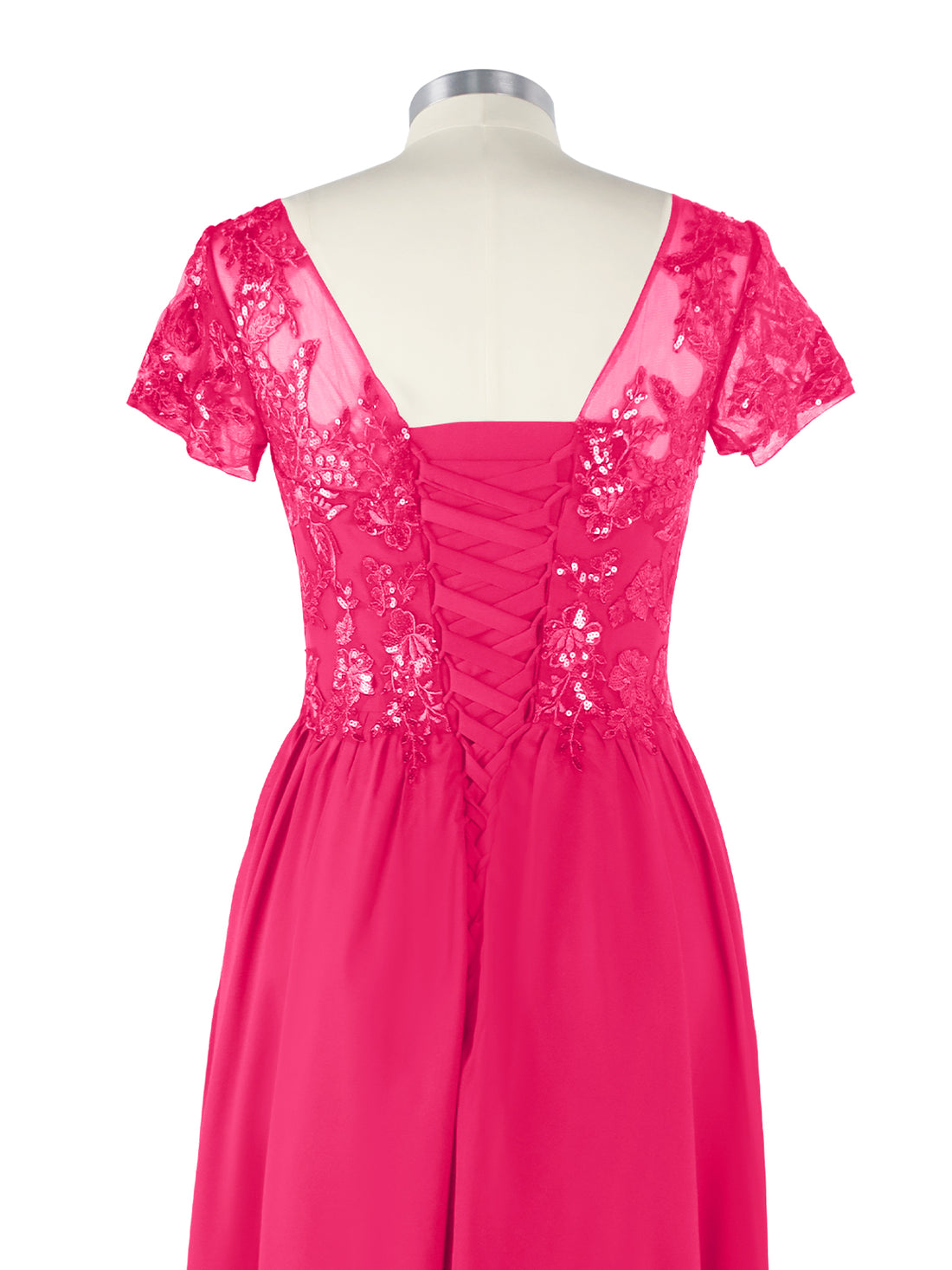 Short Sleeves Chiffon Dress 