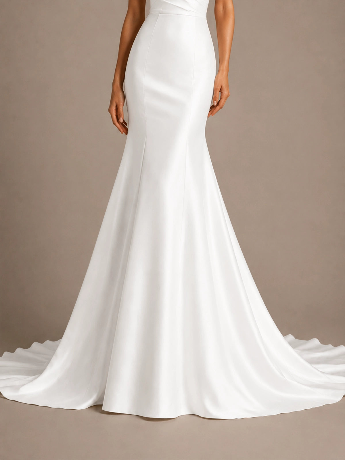Mermaid Wedding Dress with Covered Buttons