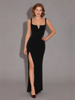Sheath Prom Dress with Crystal Trim 
