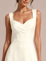 Sweetheart Neckline Bridesmaid Dress with Wide Straps