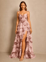 Floral Pattern High-low Dress 