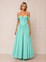 A-line Bridesmaid Dress with Bow Detail 