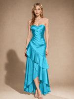 Strapless Prom Dress with Tiered Ruffles 