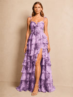 Floral Pattern High-low Dress 