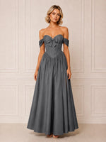 A-line Bridesmaid Dress with Bow Detail 