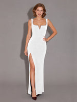 Sheath Prom Dress with Crystal Trim 