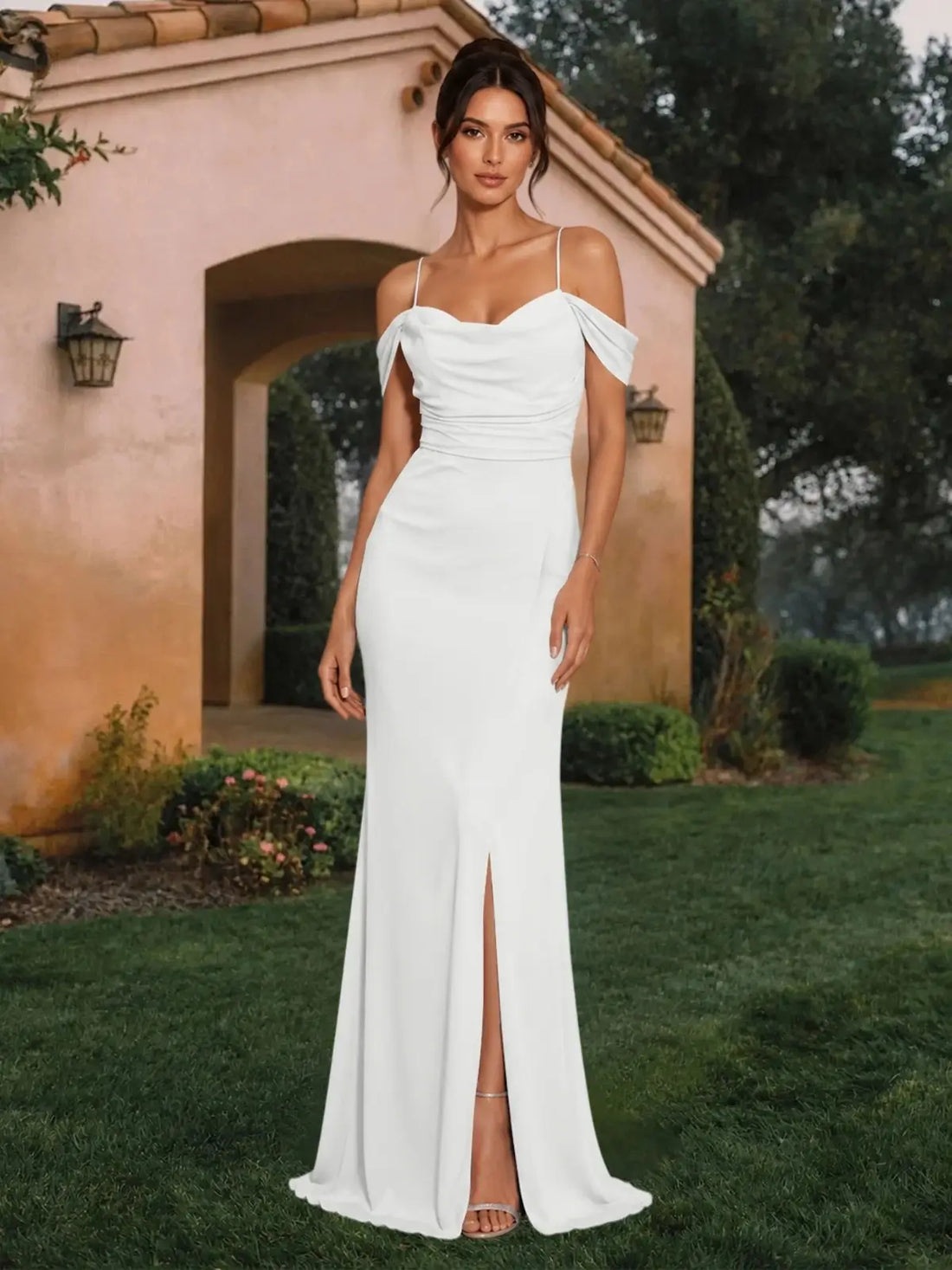 Trumpet Bridesmaid Dress with Slit