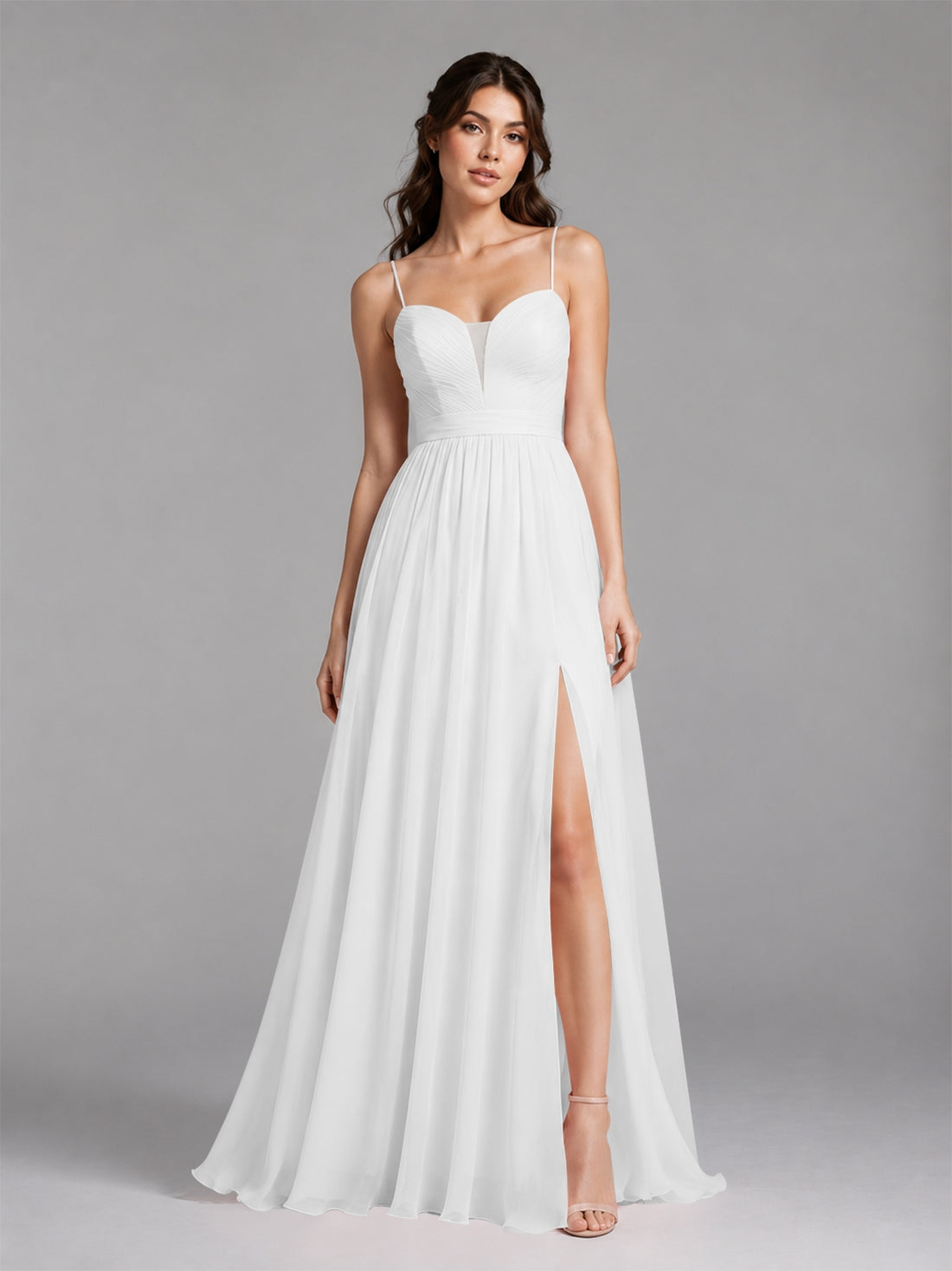 A-Line Bridesmaid Dress with Spaghetti Straps