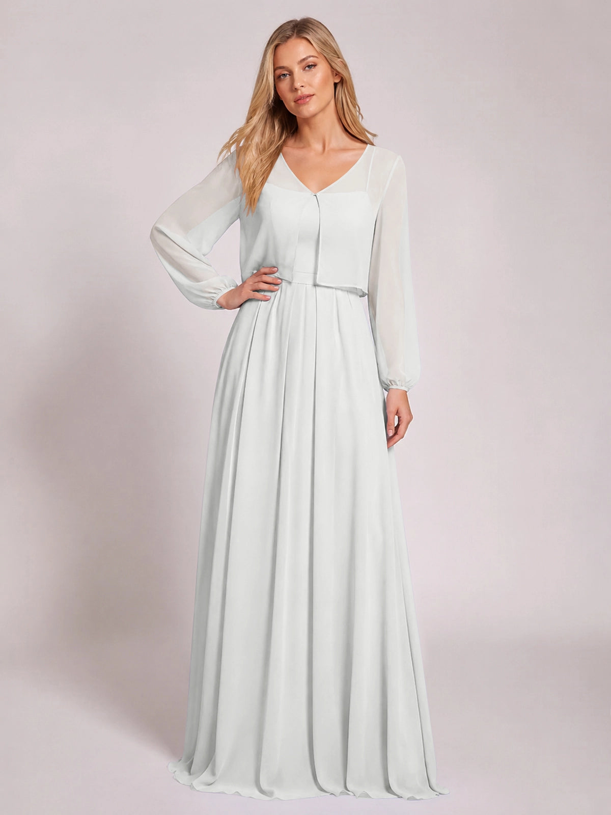 Two-Piece Square Neckline Bridesmaid Dress with Jacket