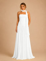 Chiffon Bridesmaid Dress with Scarf Detail 