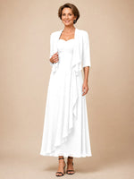 Two-piece Mother of the Bride Dress with Ruffle Design 