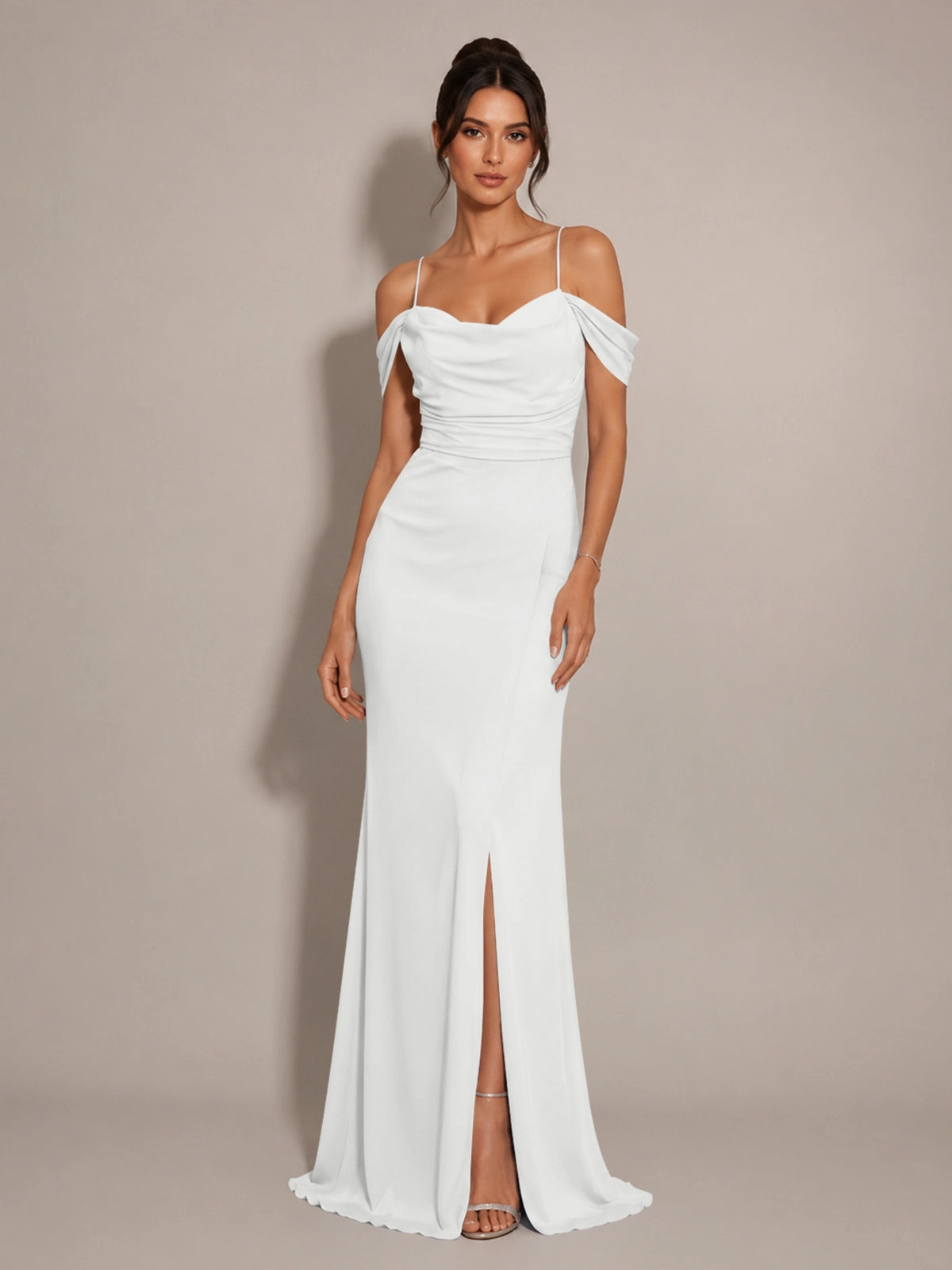 Trumpet Bridesmaid Dress with Slit
