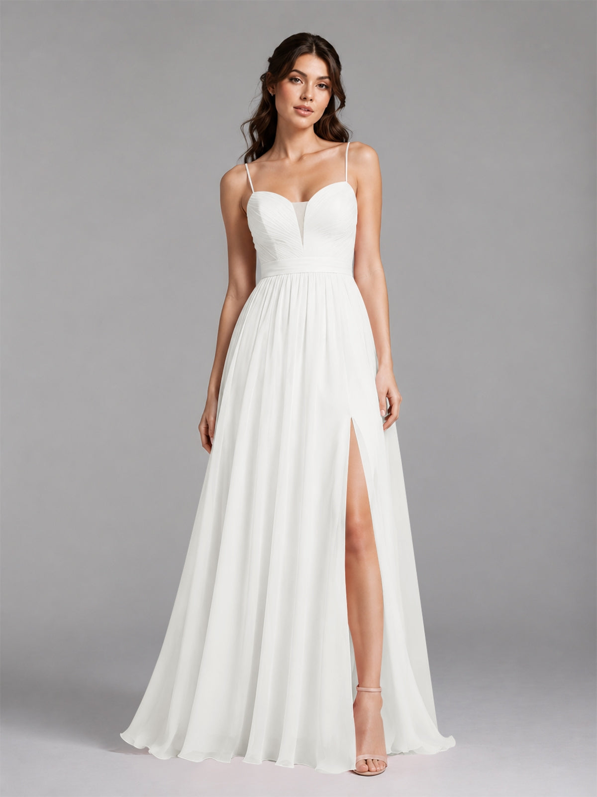 A-Line Bridesmaid Dress with Spaghetti Straps