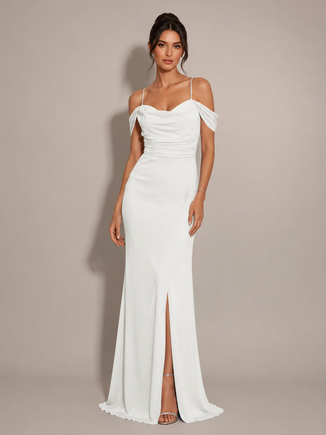 Trumpet Bridesmaid Dress with Slit
