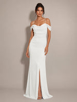 Trumpet Bridesmaid Dress with Slit