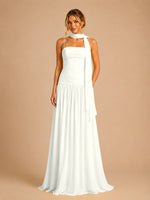 Chiffon Bridesmaid Dress with Scarf Detail 